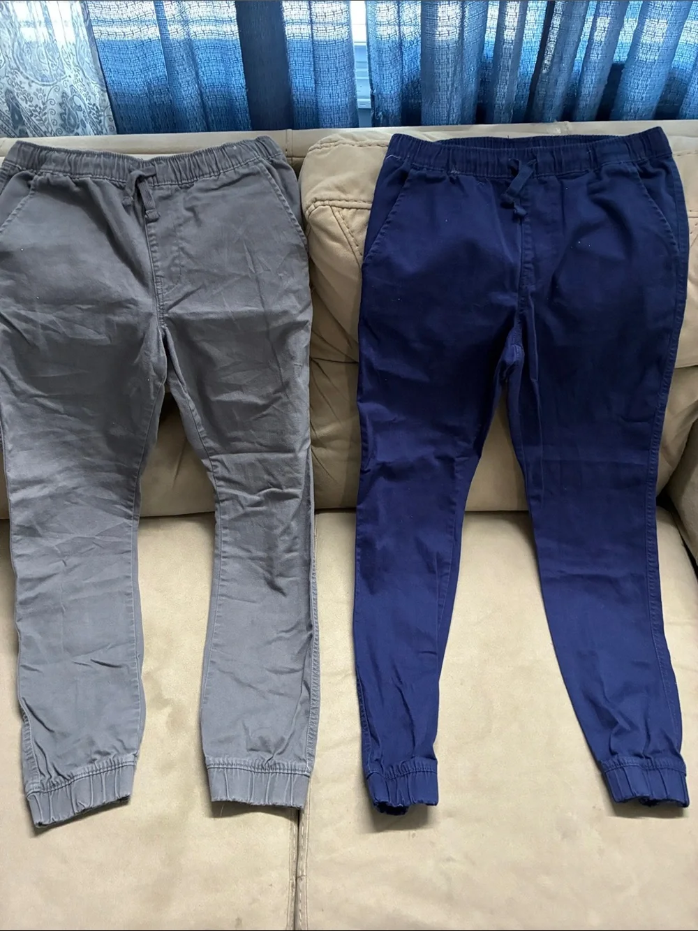 Kids Jogger Pants - Navy and Gray